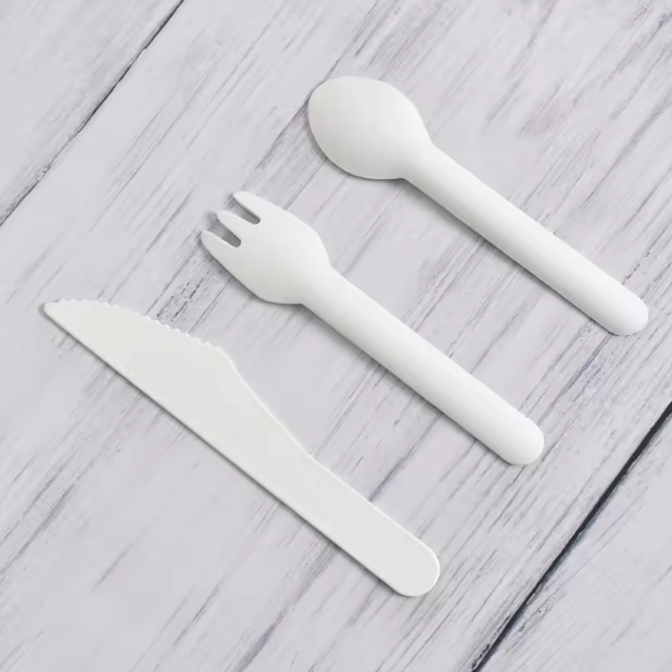 Disposable Paper Cutlery Paper Knife Fork& Spoon - Image 2