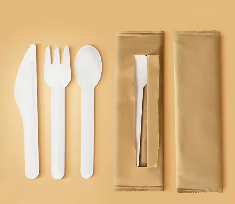 Disposable Paper Cutlery Paper Knife Fork& Spoon - Image 4